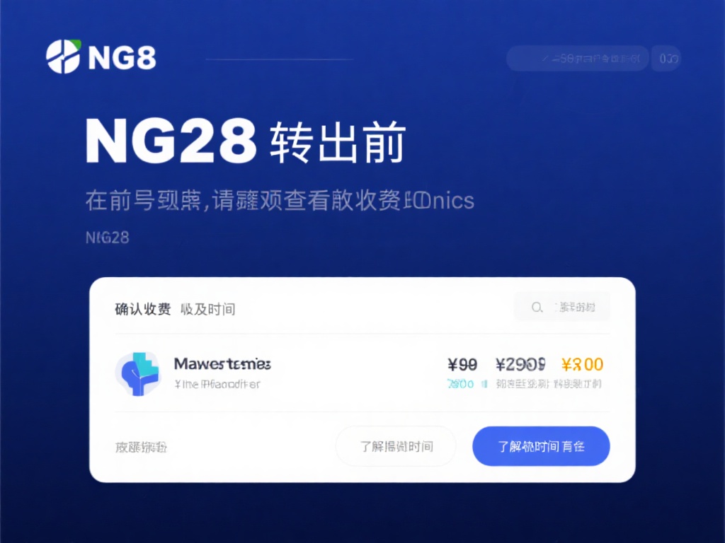 确认手续费及时间
在NG28转出之前，请务必查看
